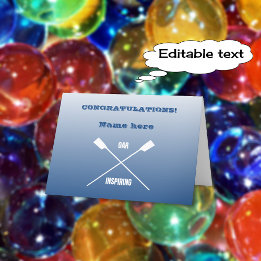 Herzlichen Glückwunsch personalisiertes Rudern Karte