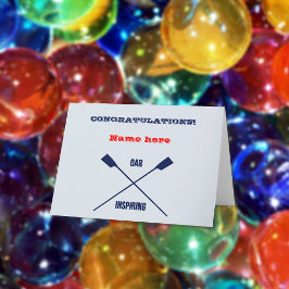 Herzlichen Glückwunsch personalisiertes Rudern Karte