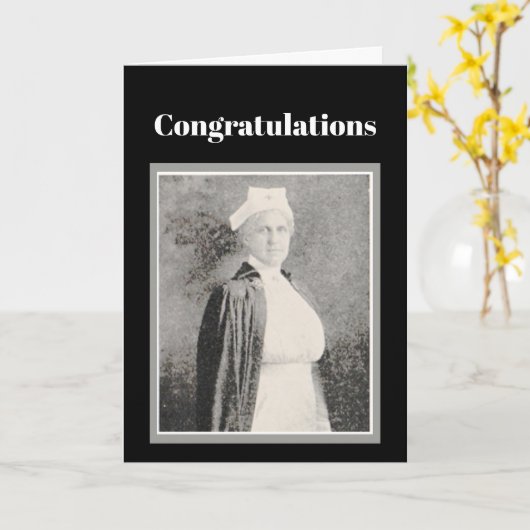 Herzlichen Glückwunsch Pflege Abschluss Vintag Karte (Gelbe Blume)