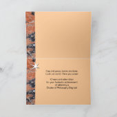 Herzlichen Glückwunsch Ph.D. Orange und Schwarz Karte (Innenseite)