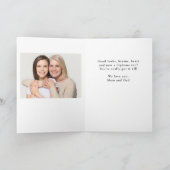 Herzlichen Glückwunsch Pink Graduate 2 Foto Abschl Karte (Innenseite)