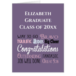 Herzlichen Glückwunsch Pink Lila Abschluss