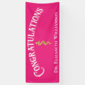 Herzlichen Glückwunsch Pink Nurse Doctor Medical B Banner (Vertikal)