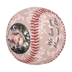 Herzlichen Glückwunsch Pink Ornaments Abschlussfot Baseball