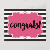 Herzlichen Glückwunsch Postcard Perfekt Posh Postkarte (Vorderseite)