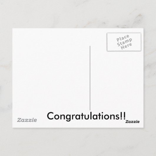 Herzlichen Glückwunsch Postcard Postkarte (Rückseite)