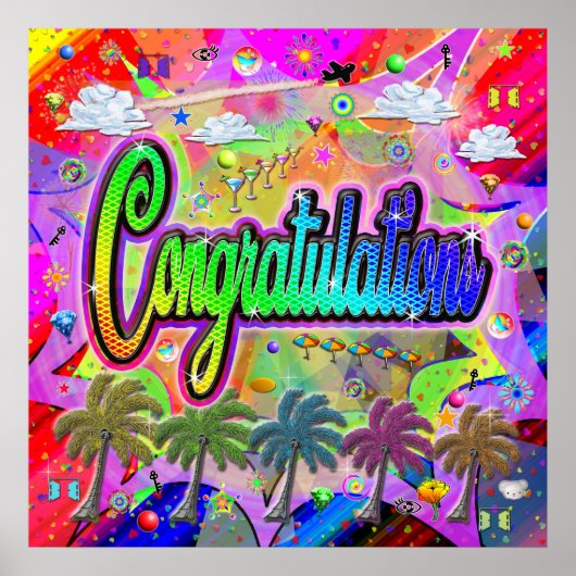 Herzlichen Glückwunsch Poster ~ Vista Express (Vorne)