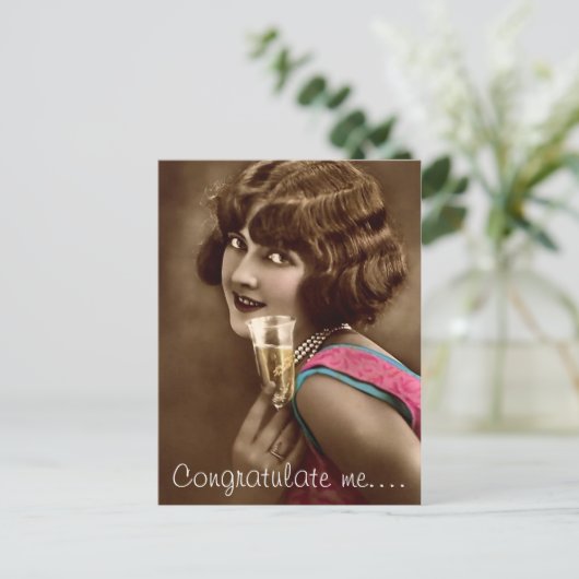 Herzlichen Glückwunsch Postkarte (Stehend Vorderseite)