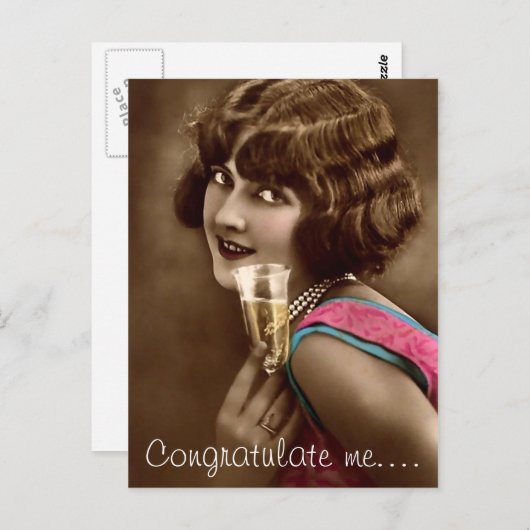 Herzlichen Glückwunsch Postkarte (Vorne/Hinten)