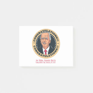 herzlichen Glückwunsch Präsident Joe Biden Post-it Klebezettel