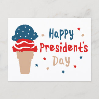 Herzlichen Glückwunsch Präsident's Day patriotisch Postkarte