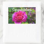 Herzlichen Glückwunsch Princess Anne Rose #1 Stick Rechteckiger Aufkleber (Tasche)