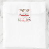 Herzlichen Glückwunsch Quadratischer Aufkleber (Tasche)