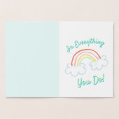 Herzlichen Glückwunsch Rainbow Folienkarte (Innenseite)