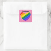 Herzlichen Glückwunsch Rainbow Heart #1 Stickers (Tasche)