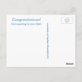 Herzlichen Glückwunsch! Raus aus! Postkarte (Rückseite)