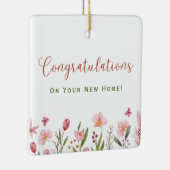 Herzlichen Glückwunsch Realtor Personalisiert Pink Keramikornament (Rechts)