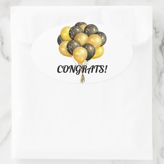 Herzlichen Glückwunsch Rechteckige Aufkleber (Tasche)