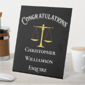 Herzlichen Glückwunsch Rechtsanwältin Sockelschild (In Situ)