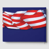 Herzlichen Glückwunsch Red White Blue Bunting Gästebuch (Rückseite)