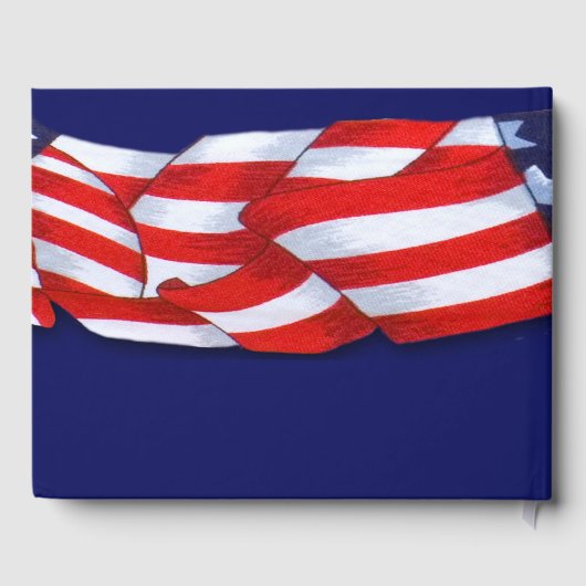 Herzlichen Glückwunsch Red White Blue Bunting Gästebuch (Rückseite)