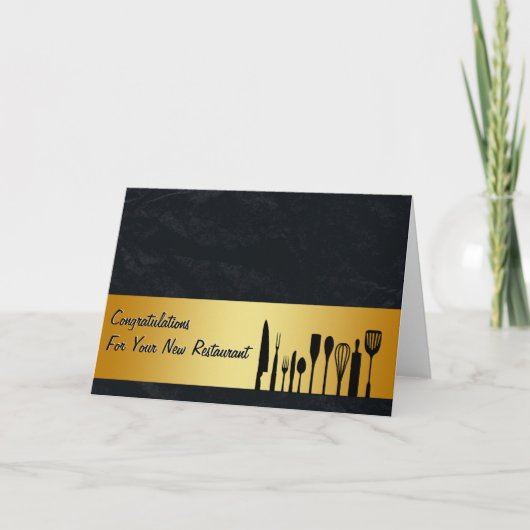 Herzlichen Glückwunsch Restaurant Neue Visitenkart Karte (Vorderseite)