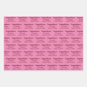 Herzlichen Glückwunsch Rosa dunkle rote Klasse von Geschenkpapier Set (Vorderseite)