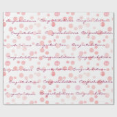 Herzlichen Glückwunsch Rosa Karierte Punkte auf We Geschenkpapier (Flach)