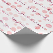 Herzlichen Glückwunsch Rosa Karierte Punkte auf We Geschenkpapier (Ecke)