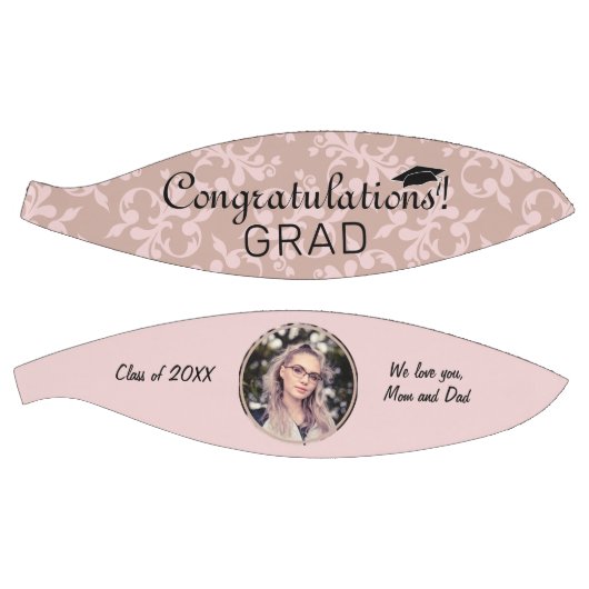 Herzlichen Glückwunsch Rosa Ornament Abschluss Fot Basketball (Panele)