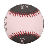 Herzlichen Glückwunsch Rosa Ornamente Abschluss Fo Baseball (Rückseite)