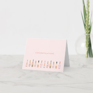 Herzlichen Glückwunsch Rosa Rosé Weinflaschen Aqua