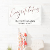 Herzlichen Glückwunsch Rose Gold Handwriting Typog Banner (Insitu)