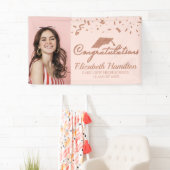 Herzlichen Glückwunsch Rosen Gold Pink Foto Abschl Banner (Insitu)