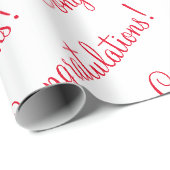 Herzlichen Glückwunsch Rote Schrift Hochzeits-Baby Geschenkpapier (Rolleneckpunkt)