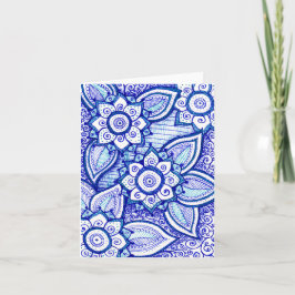 Herzlichen Glückwunsch Royal Blue Damask Indian Ma Karte