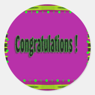 Herzlichen Glückwunsch Runder Aufkleber