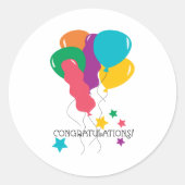 Herzlichen Glückwunsch! Runder Aufkleber (Vorderseite)