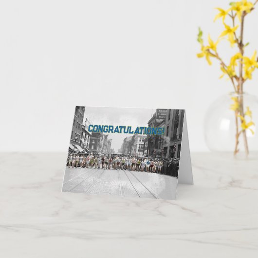 Herzlichen Glückwunsch Runner Karte (Gelbe Blume)