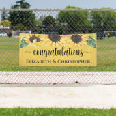 Herzlichen Glückwunsch Rustic Floral Sonnenblume H Banner (Insitu)