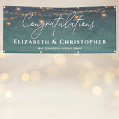 Herzlichen Glückwunsch Rustic Teelight Engagement  Banner