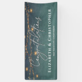 Herzlichen Glückwunsch Rustic Teelight Engagement Banner (Vertikal)