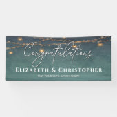 Herzlichen Glückwunsch Rustic Teelight Engagement Banner (Horizontal)