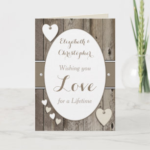 Herzlichen Glückwunsch Rustikaler Hochzeitstag wei Karte