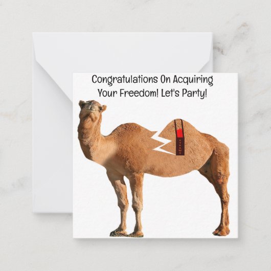 Herzlichen Glückwunsch Scheidung Party Card Mitteilungskarte (Vorderseite)