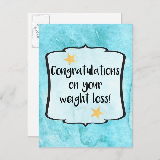 Herzlichen Glückwunsch Schlanker Club Gewicht Verl Postkarte (Vorne/Hinten)