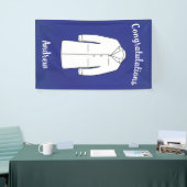 Herzlichen Glückwunsch Schule der Medizin Weißes C Banner (Messeveranstaltung)