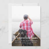 Herzlichen Glückwunsch Schwarz und Weiß Geometrisc Ankündigung (Vorderseite)