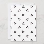 Herzlichen Glückwunsch Schwarz und Weiß Geometrisc Ankündigung (Rückseite)