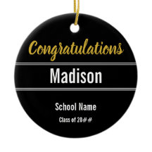 Herzlichen Glückwunsch Schwarz-weiß & Gold für den